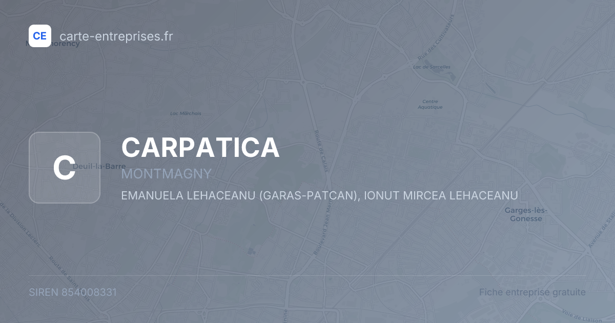 CARPATICA — 854008331 — fiche entreprise