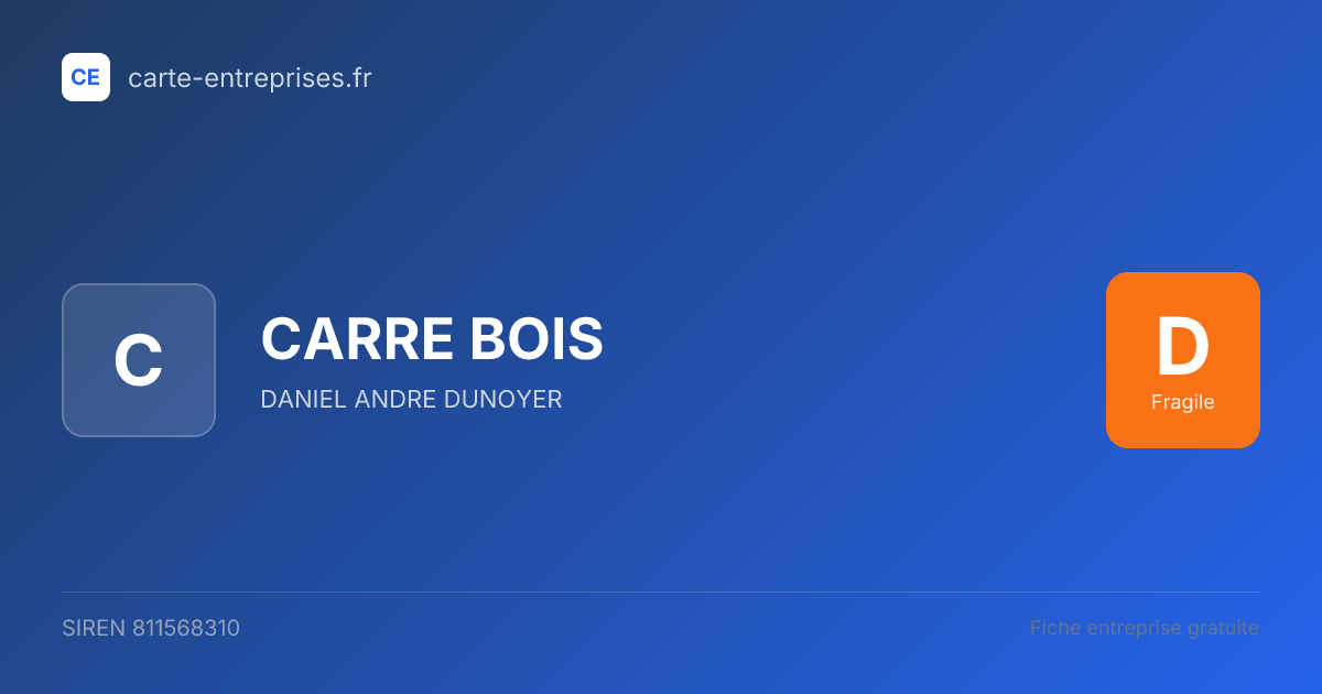 CARRE BOIS — 811568310 — fiche entreprise