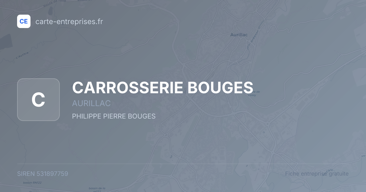 CARROSSERIE BOUGES — 531897759 — fiche entreprise