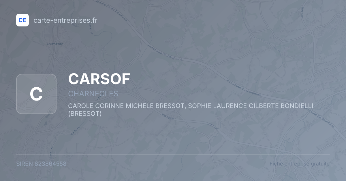 CARSOF — 823864558 — fiche entreprise