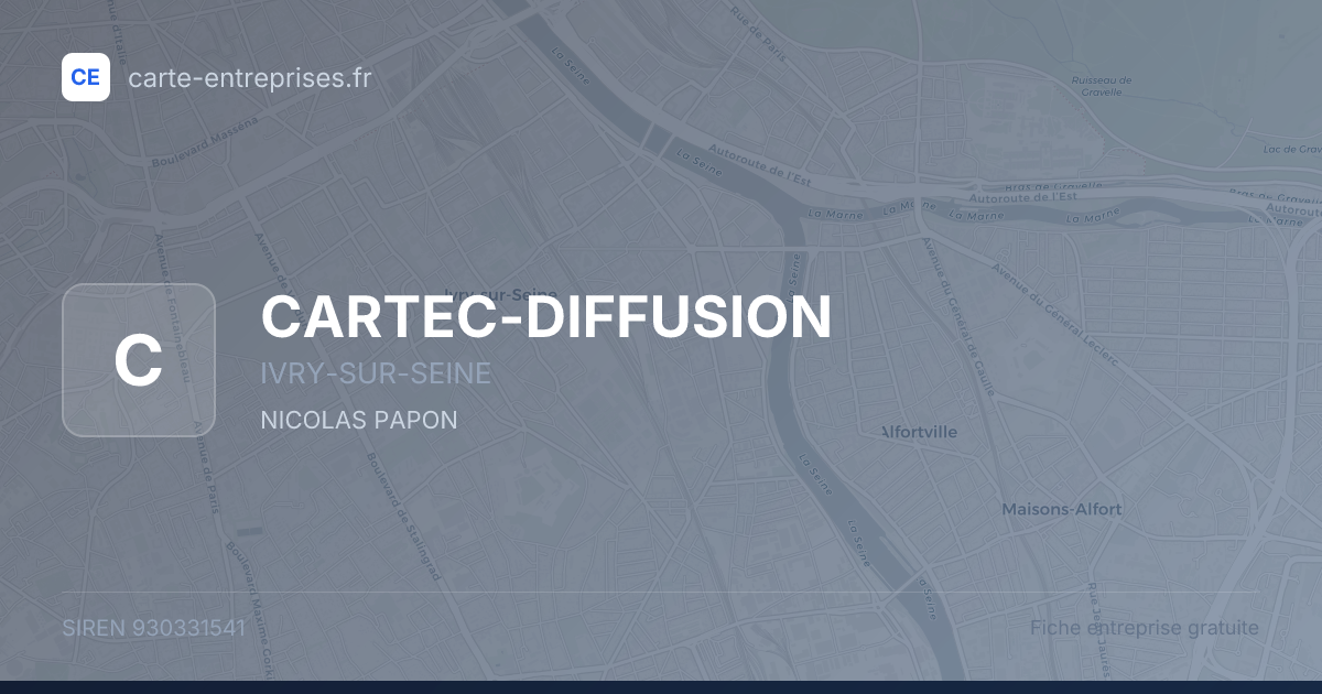 CARTEC-DIFFUSION — 930331541 — fiche entreprise