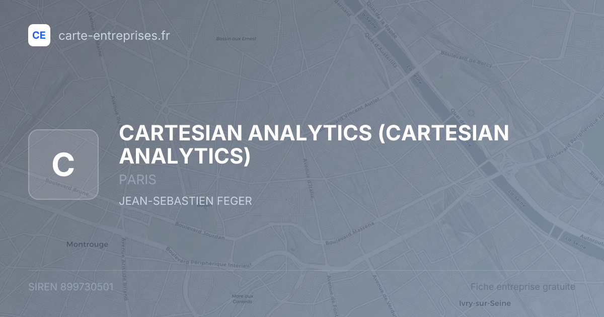 CARTESIAN ANALYTICS — 899730501 — fiche entreprise