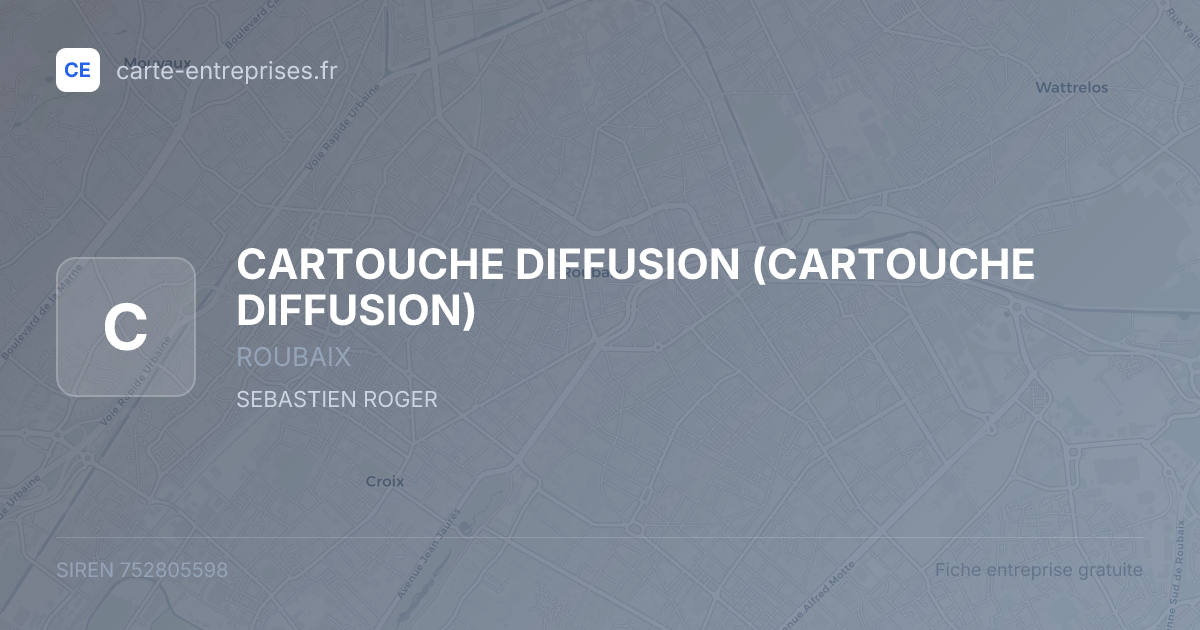 CARTOUCHE DIFFUSION — 752805598 — fiche entreprise