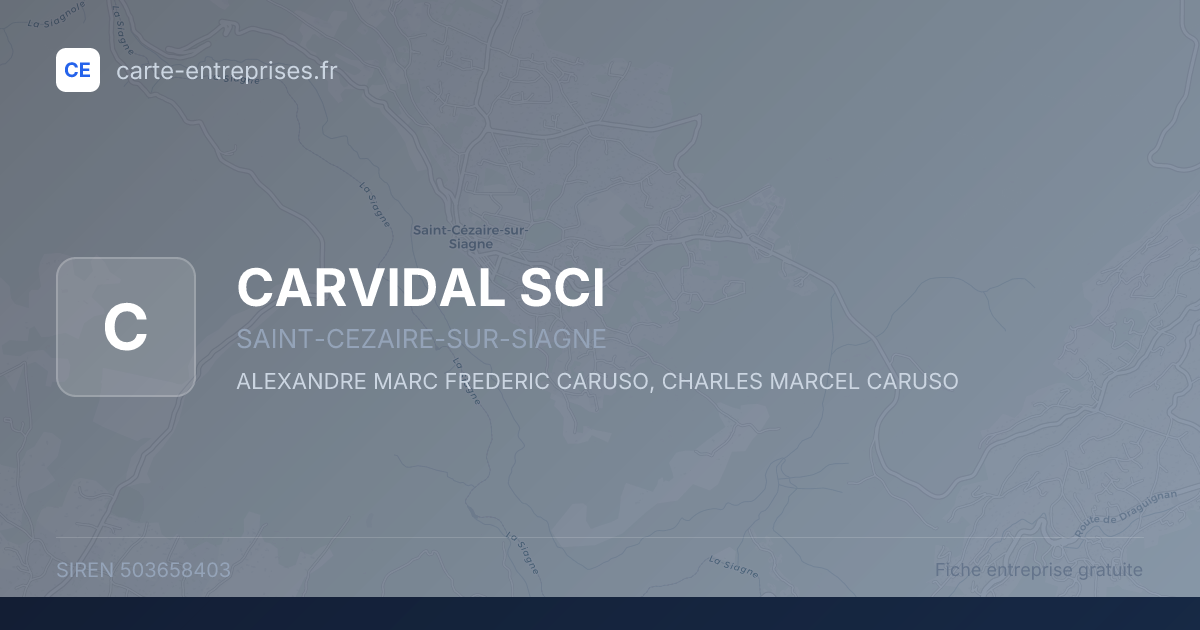 CARVIDAL SCI — 503658403 — fiche entreprise