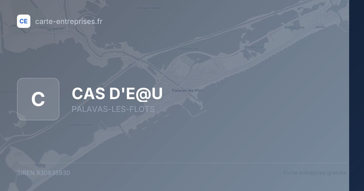 CAS D'E@U — 830835930 — fiche entreprise