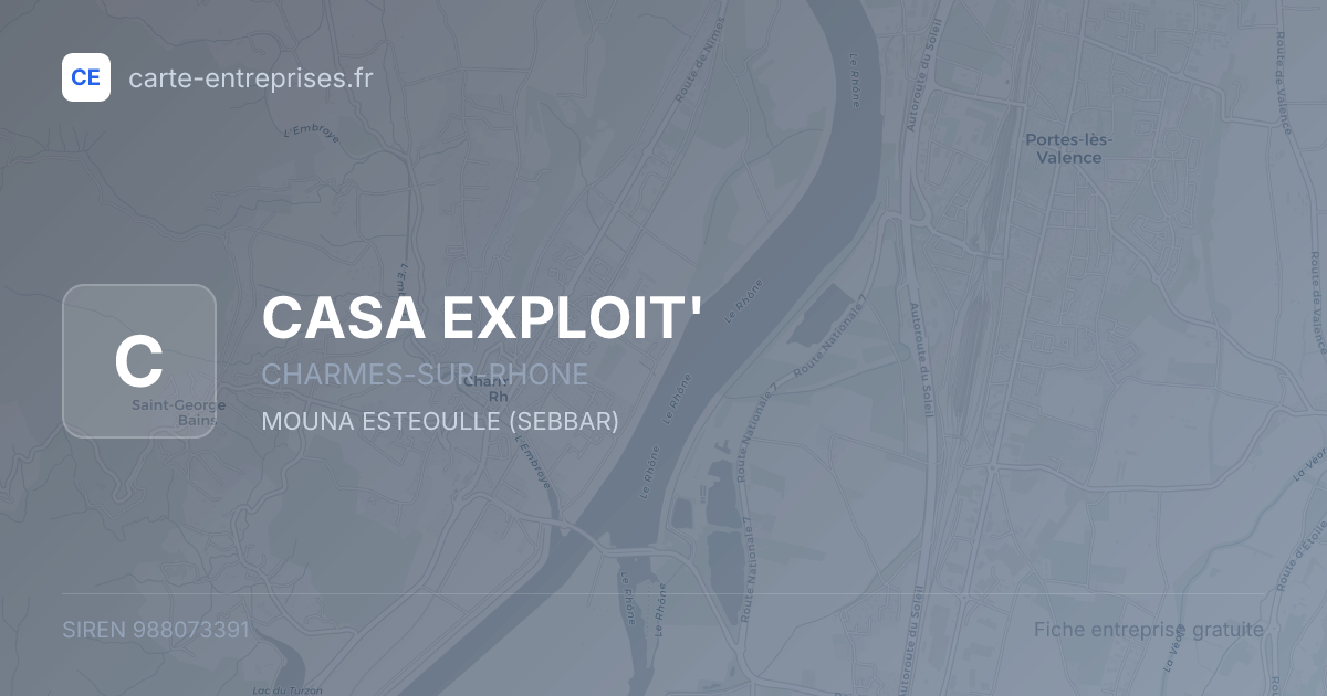 CASA EXPLOIT' — 988073391 — fiche entreprise