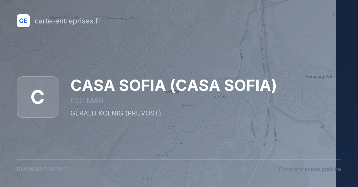 CASA SOFIA — 952482552 — fiche entreprise