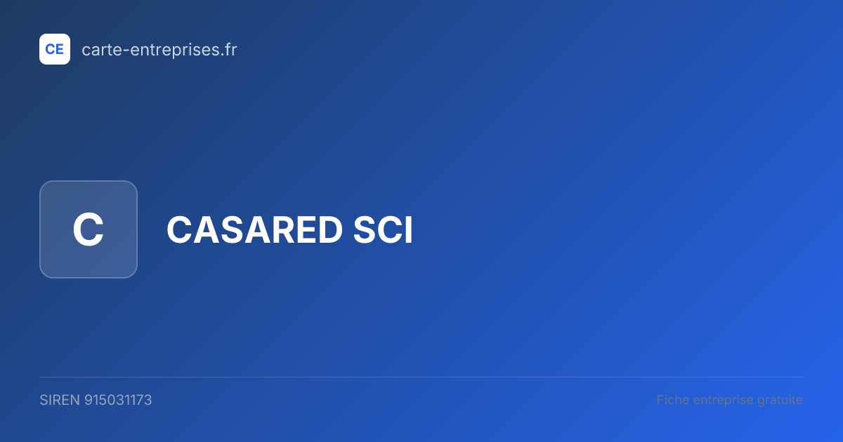 CASARED SCI — 915031173 — fiche entreprise