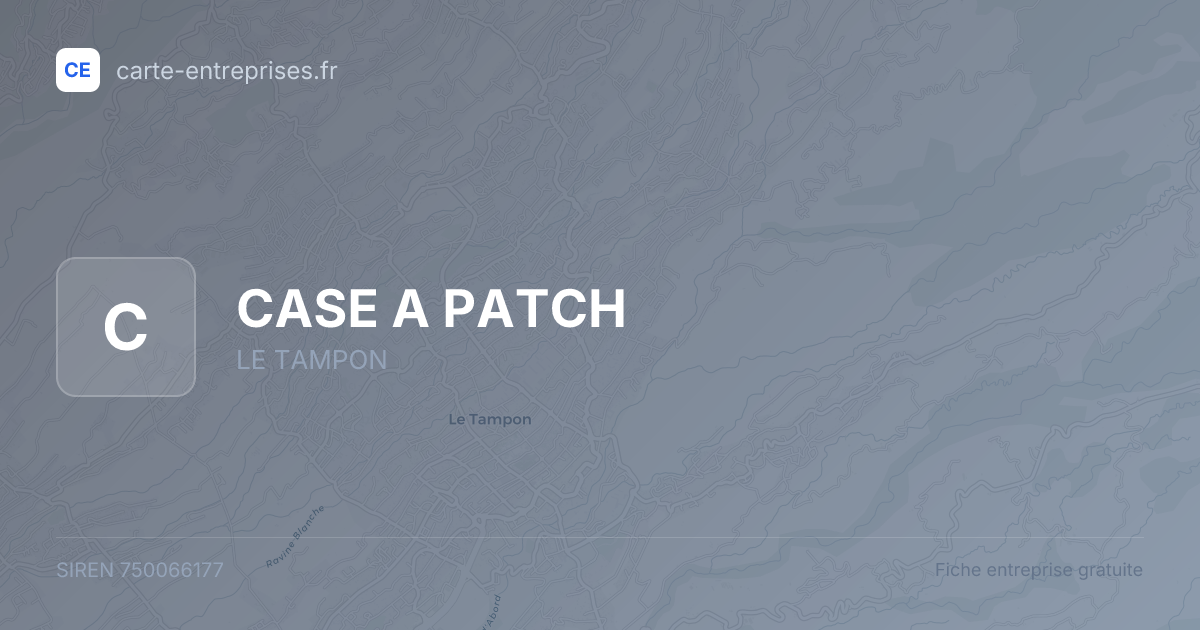 CASE A PATCH — 750066177 — fiche entreprise