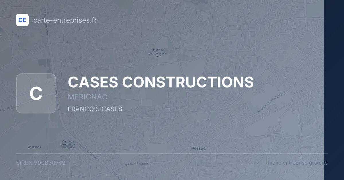 CASES CONSTRUCTIONS — 790830749 — fiche entreprise