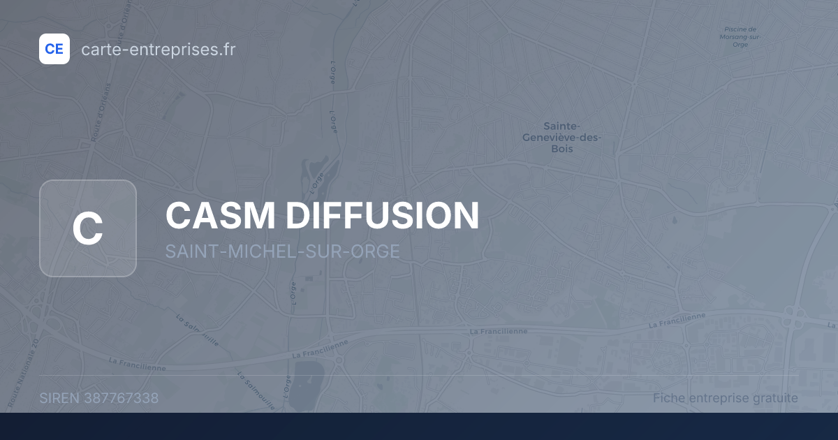 CASM DIFFUSION — 387767338 — fiche entreprise