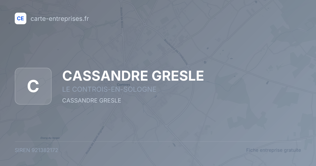 CASSANDRE GRESLE — 921382172 — fiche entreprise