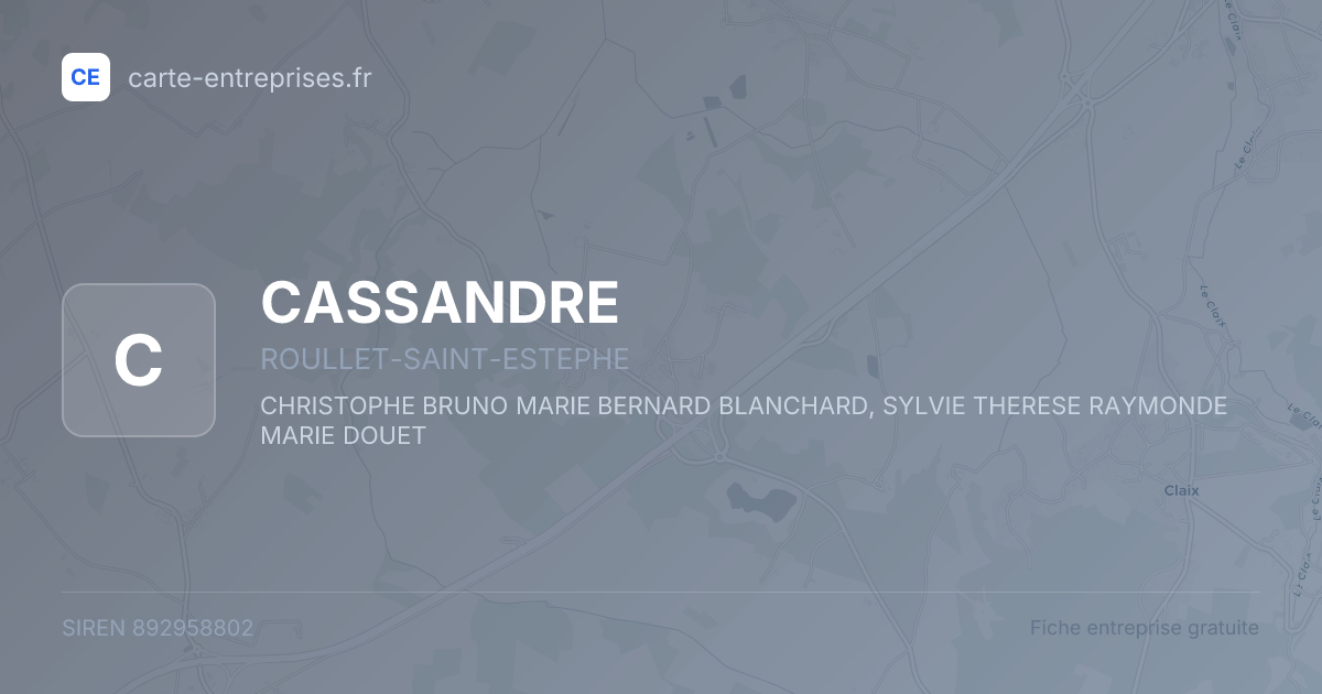 CASSANDRE — 892958802 — fiche entreprise
