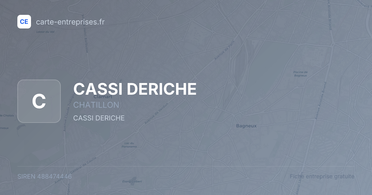 CASSI DERICHE — 488474446 — fiche entreprise