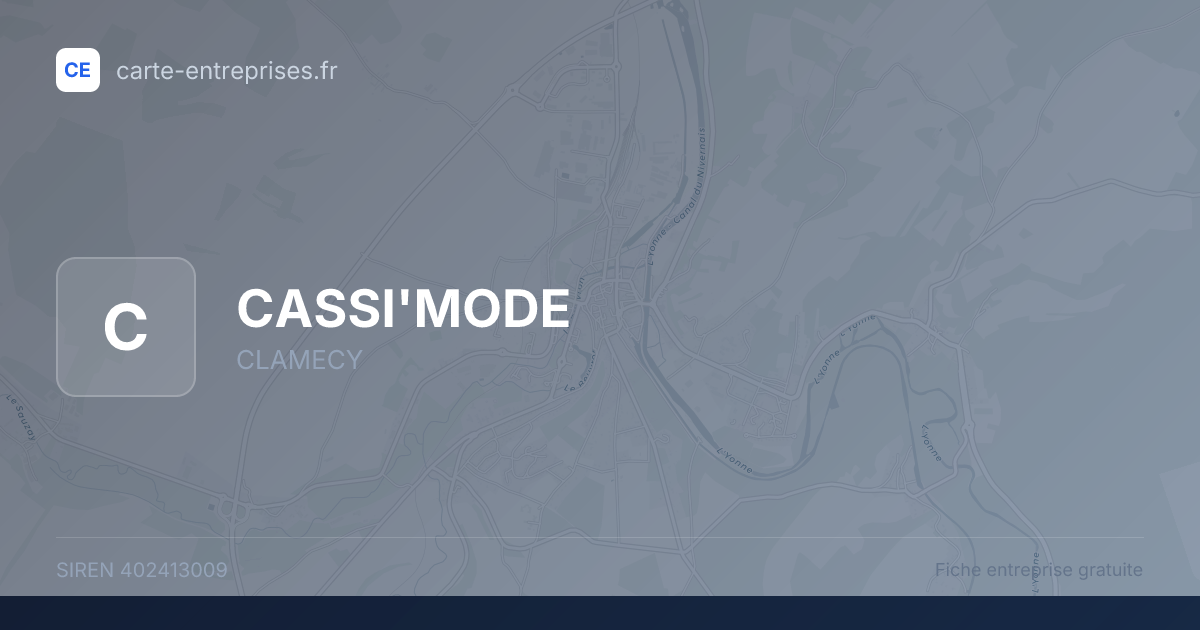 CASSI'MODE — 402413009 — fiche entreprise