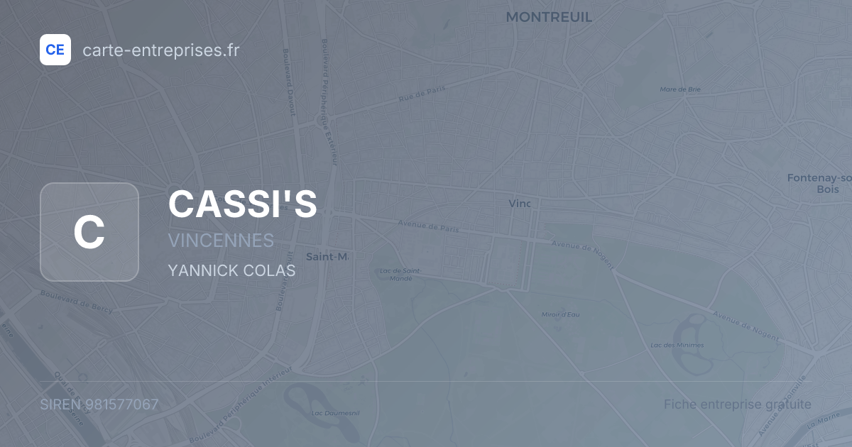 CASSI'S — 981577067 — fiche entreprise