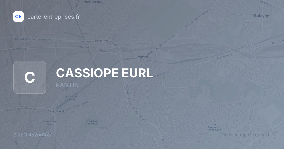 CASSIOPE EURL — 452061831 — fiche entreprise