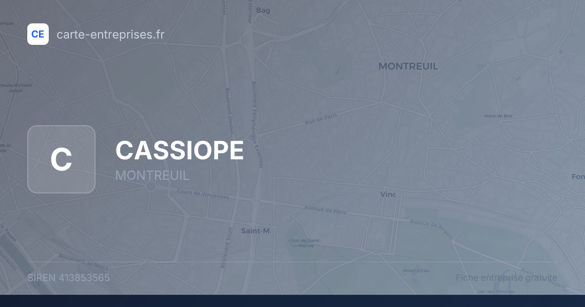 CASSIOPE — 413853565 — fiche entreprise