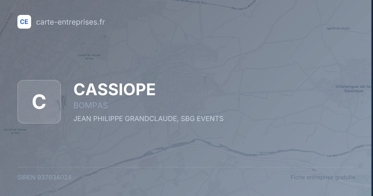 CASSIOPE — 937934024 — fiche entreprise