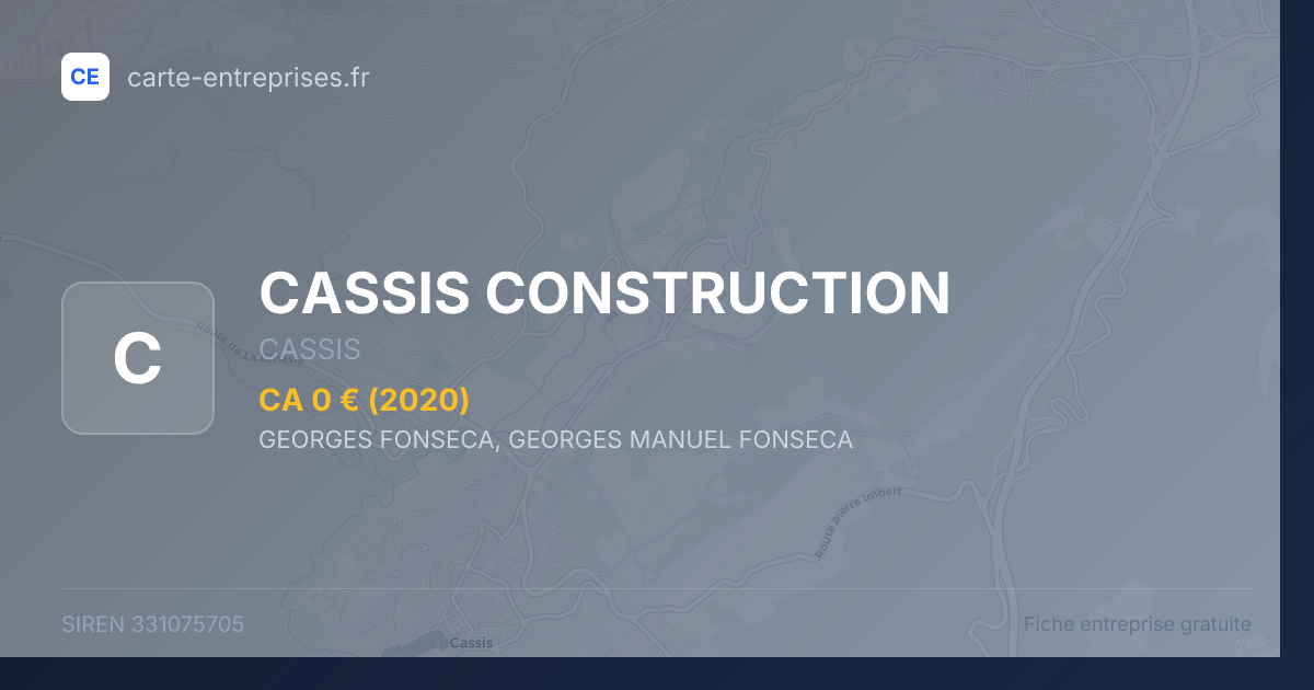 CASSIS CONSTRUCTION — 331075705 — fiche entreprise