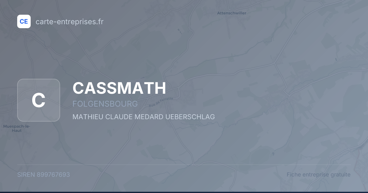 CASSMATH — 899767693 — fiche entreprise