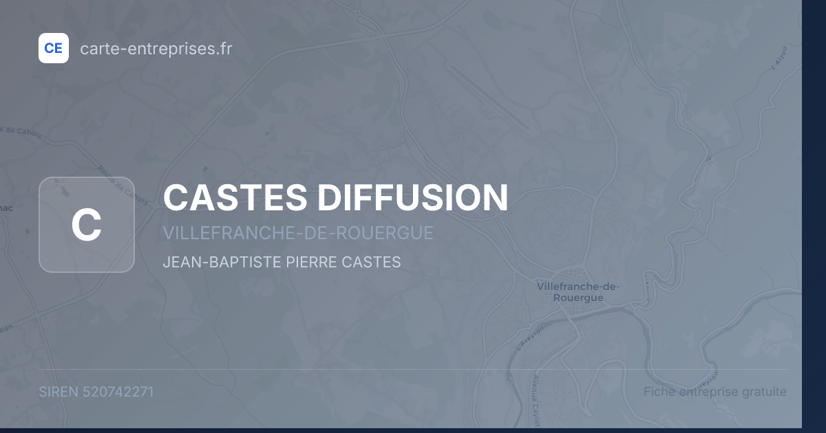 CASTES DIFFUSION — 520742271 — fiche entreprise