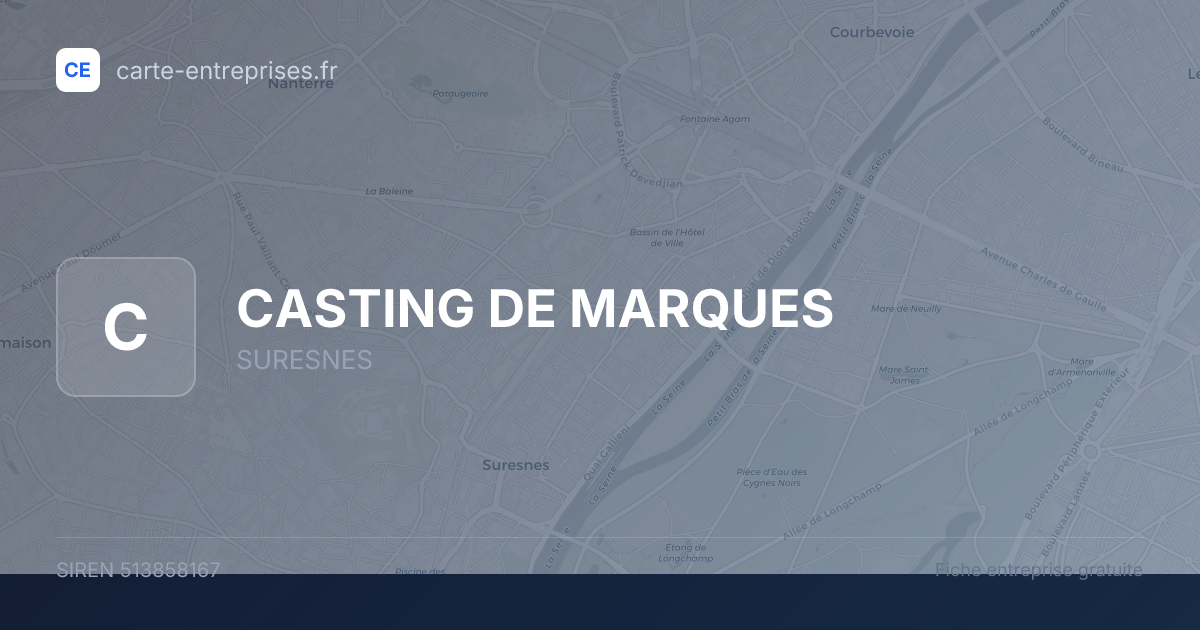 CASTING DE MARQUES — 513858167 — fiche entreprise