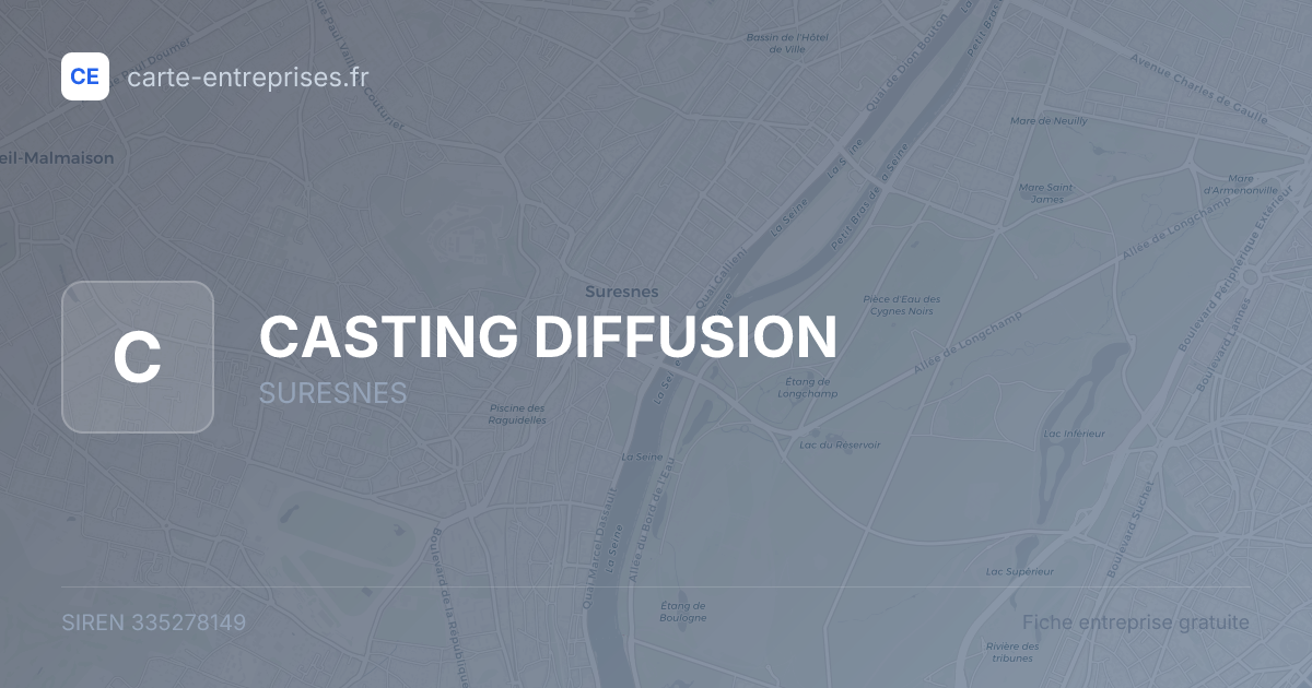CASTING DIFFUSION — 335278149 — fiche entreprise