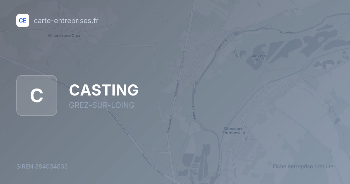 CASTING — 384034633 — fiche entreprise