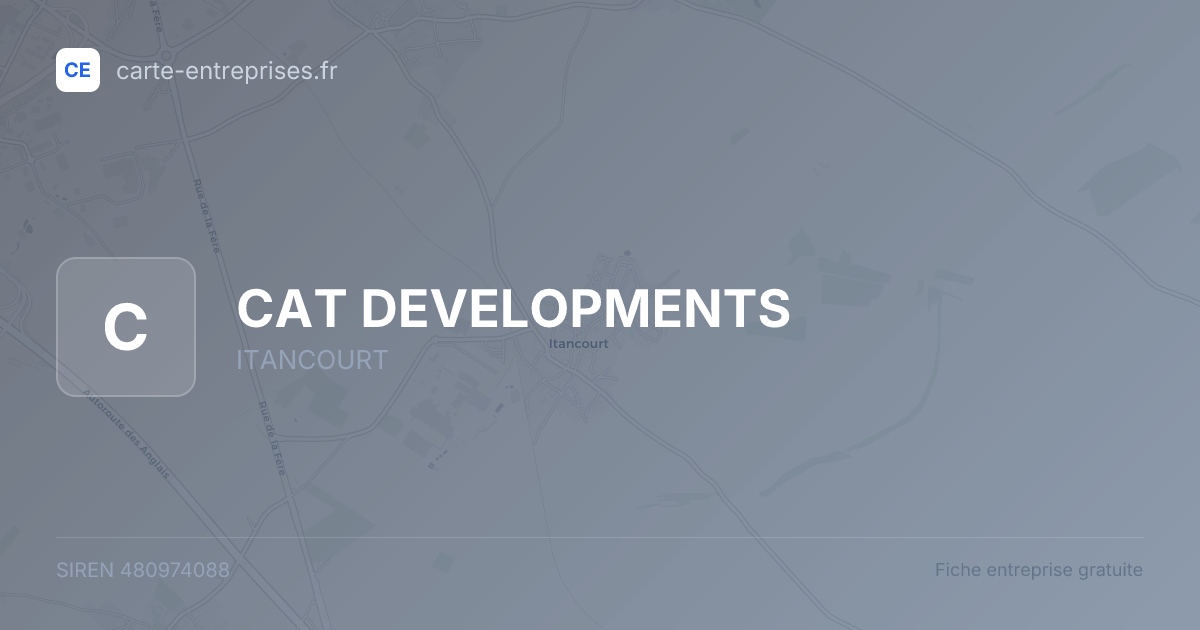 CAT DEVELOPMENTS — 480974088 — fiche entreprise