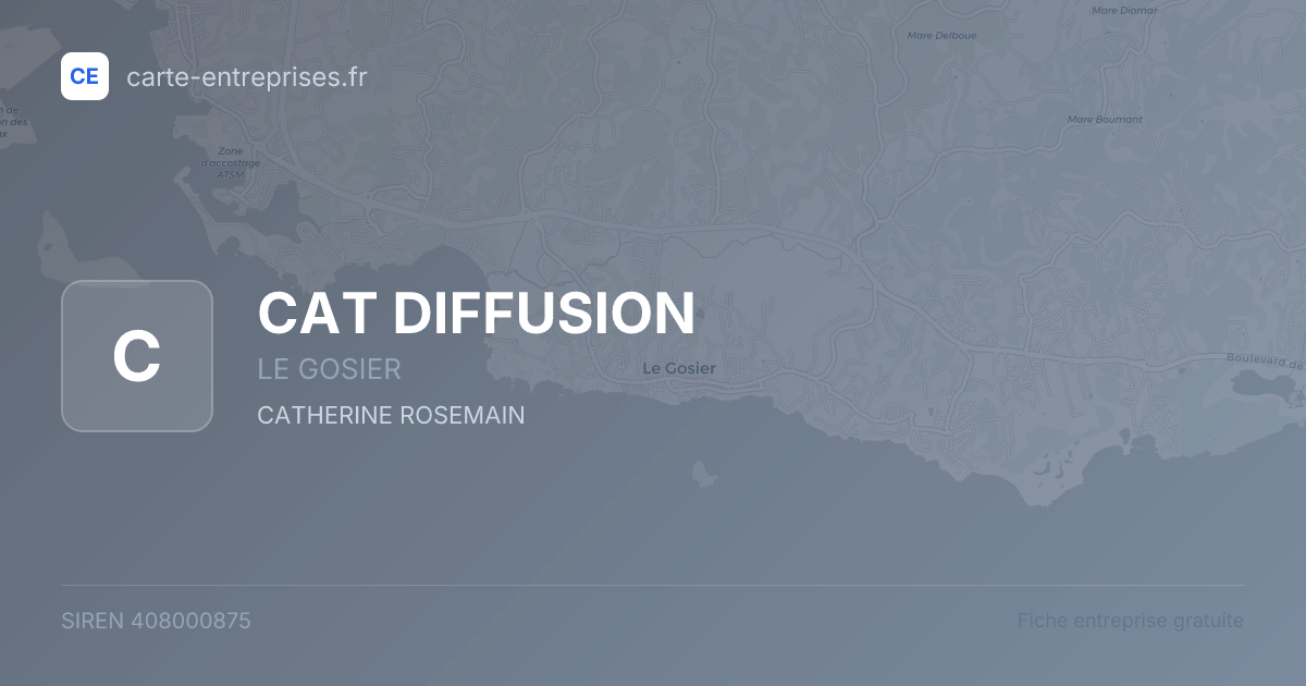 CAT DIFFUSION — 408000875 — fiche entreprise