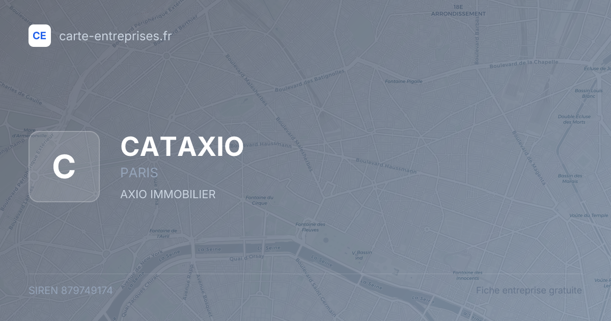 CATAXIO — 879749174 — fiche entreprise