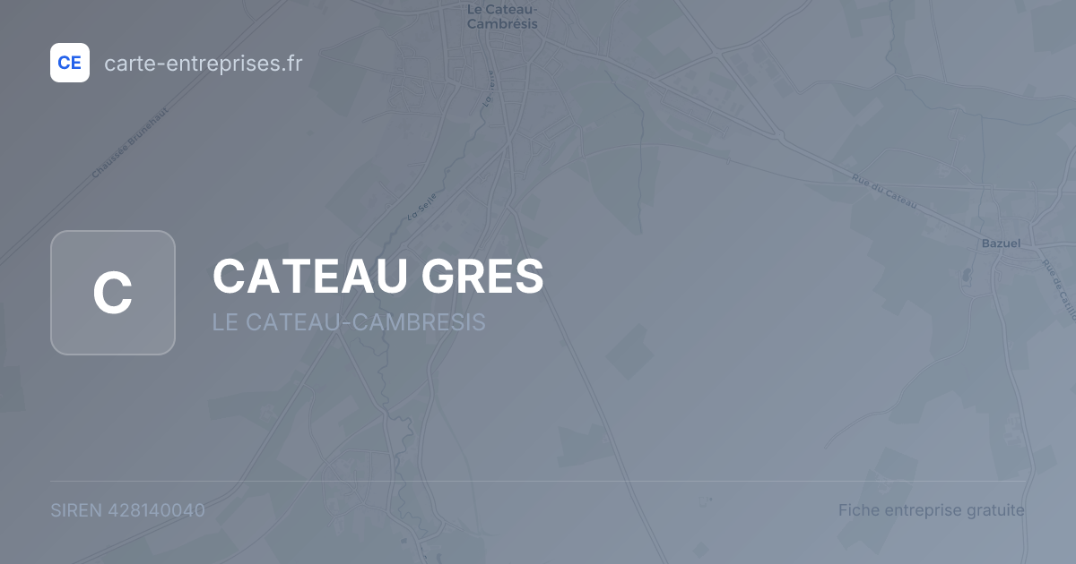CATEAU GRES — 428140040 — fiche entreprise
