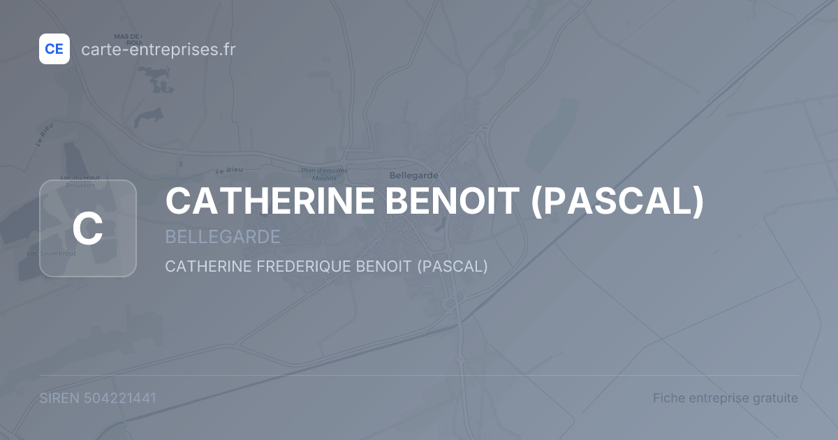 CATHERINE BENOIT (PASCAL) — 504221441 — fiche entreprise