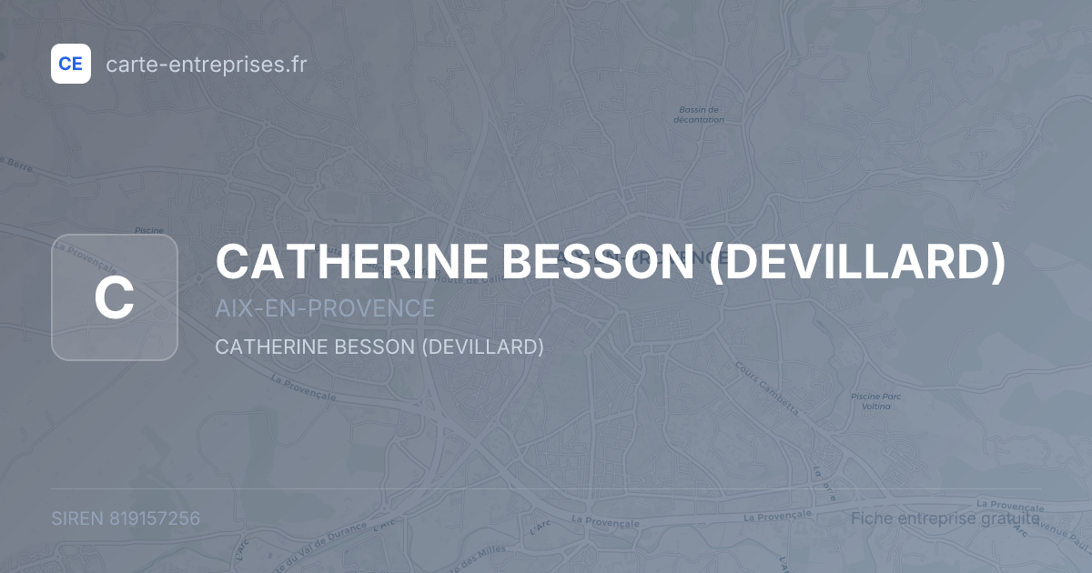 CATHERINE BESSON (DEVILLARD) — 819157256 — fiche entreprise