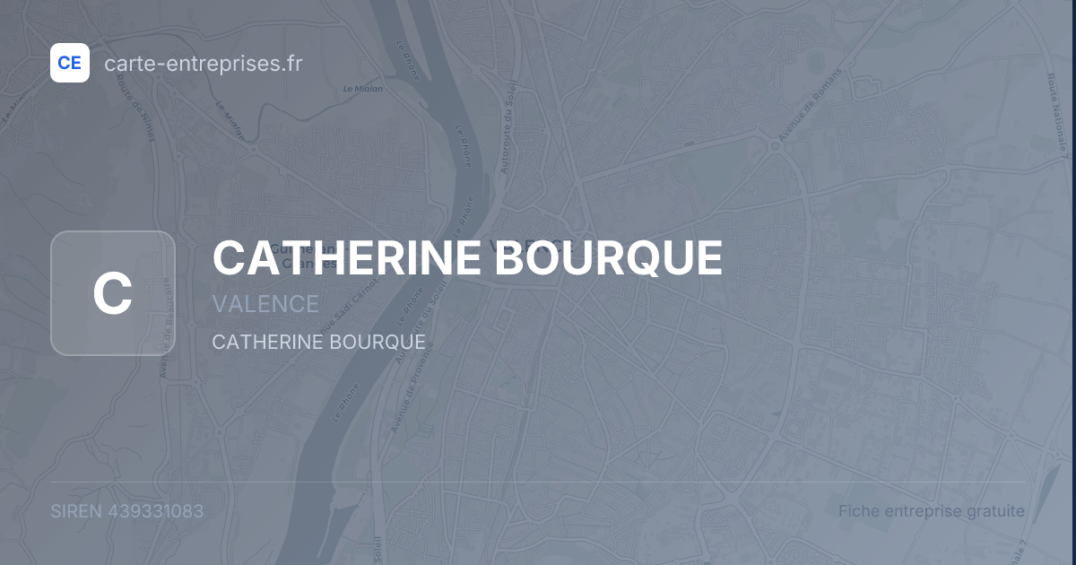 CATHERINE BOURQUE — 439331083 — fiche entreprise