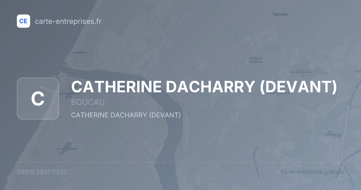 CATHERINE DACHARRY (DEVANT) — 393511332 — fiche entreprise