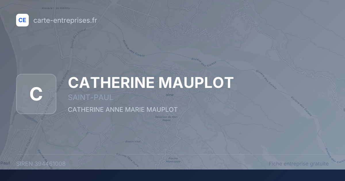 CATHERINE MAUPLOT — 394461008 — fiche entreprise