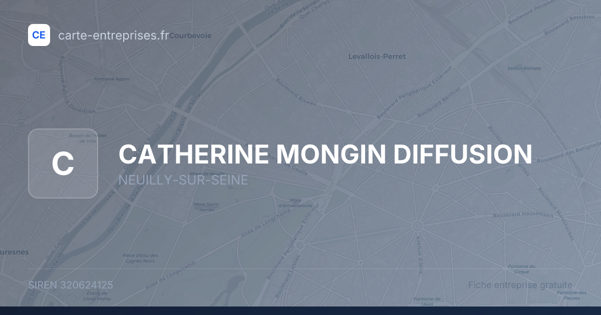 CATHERINE MONGIN DIFFUSION — 320624125 — fiche entreprise
