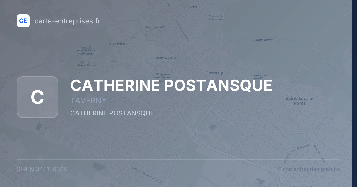 CATHERINE POSTANSQUE — 348159369 — fiche entreprise