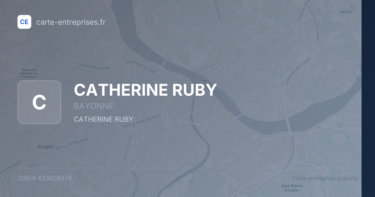 CATHERINE RUBY — 439626474 — fiche entreprise