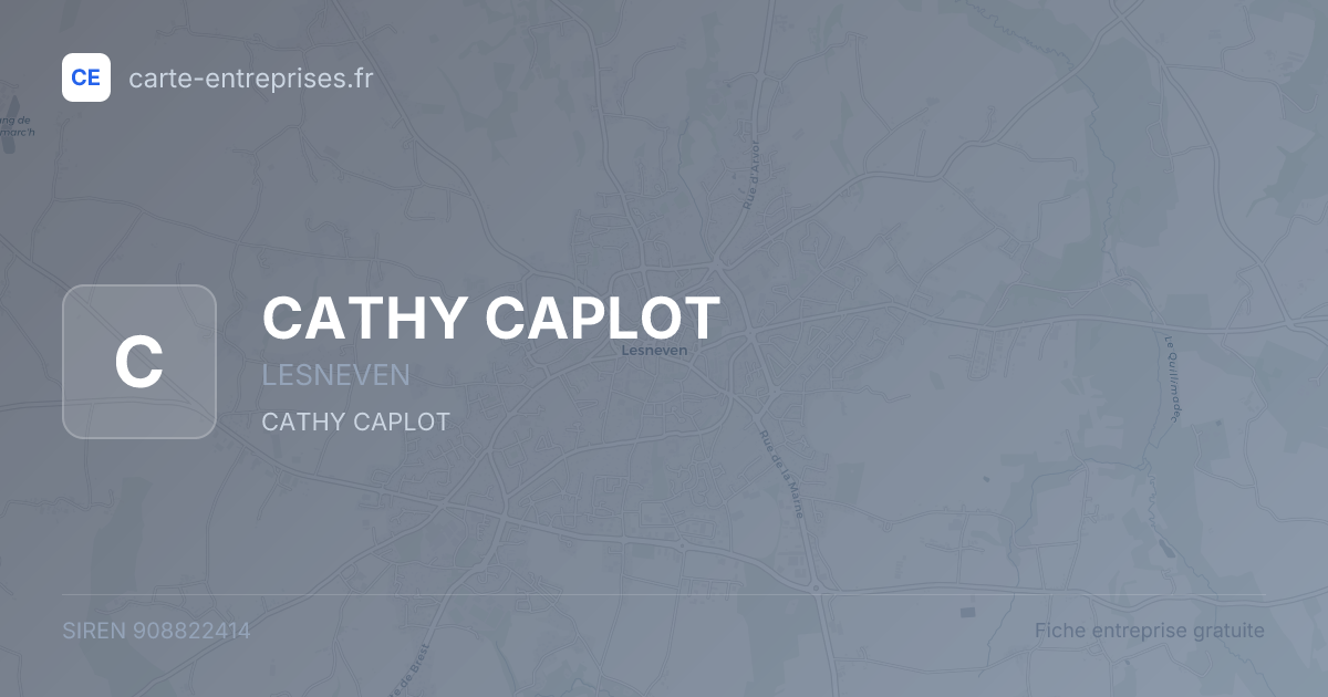 CATHY CAPLOT — 908822414 — fiche entreprise