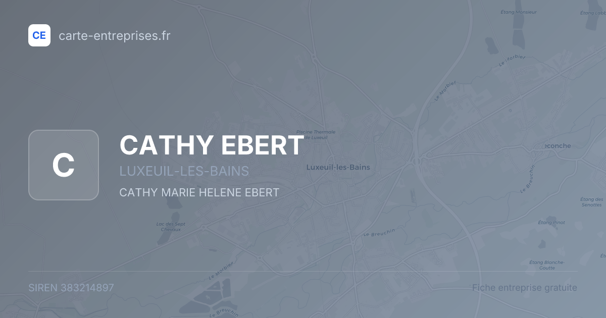 CATHY EBERT — 383214897 — fiche entreprise