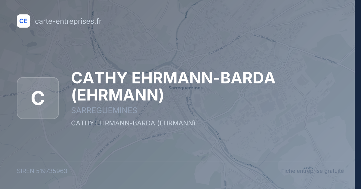 CATHY EHRMANN-BARDA (EHRMANN) — 519735963 — fiche entreprise