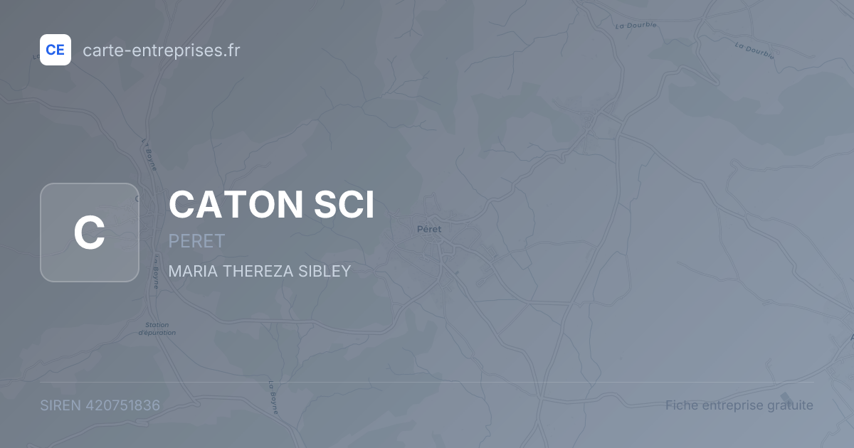 CATON SCI — 420751836 — fiche entreprise