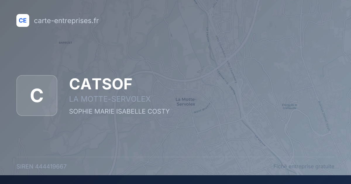 CATSOF — 444419667 — fiche entreprise