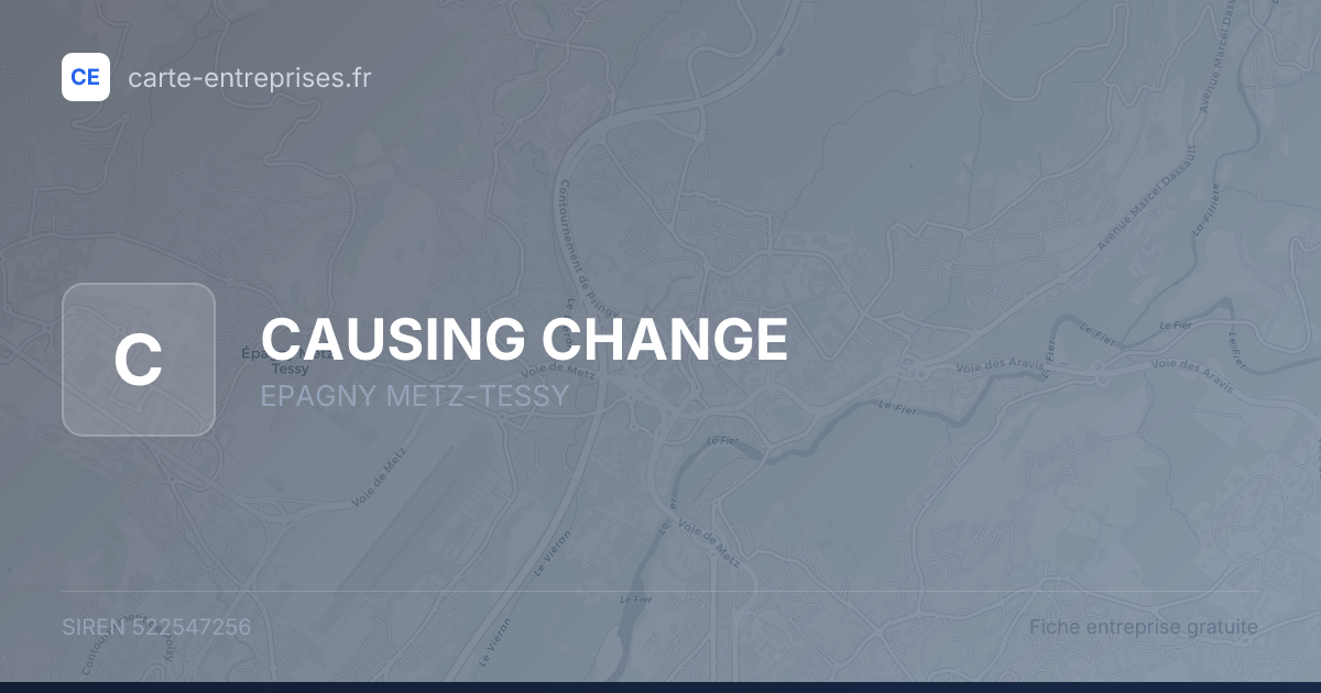 CAUSING CHANGE — 522547256 — fiche entreprise