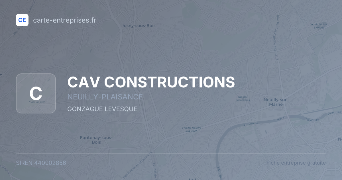 CAV CONSTRUCTIONS — 440902856 — fiche entreprise