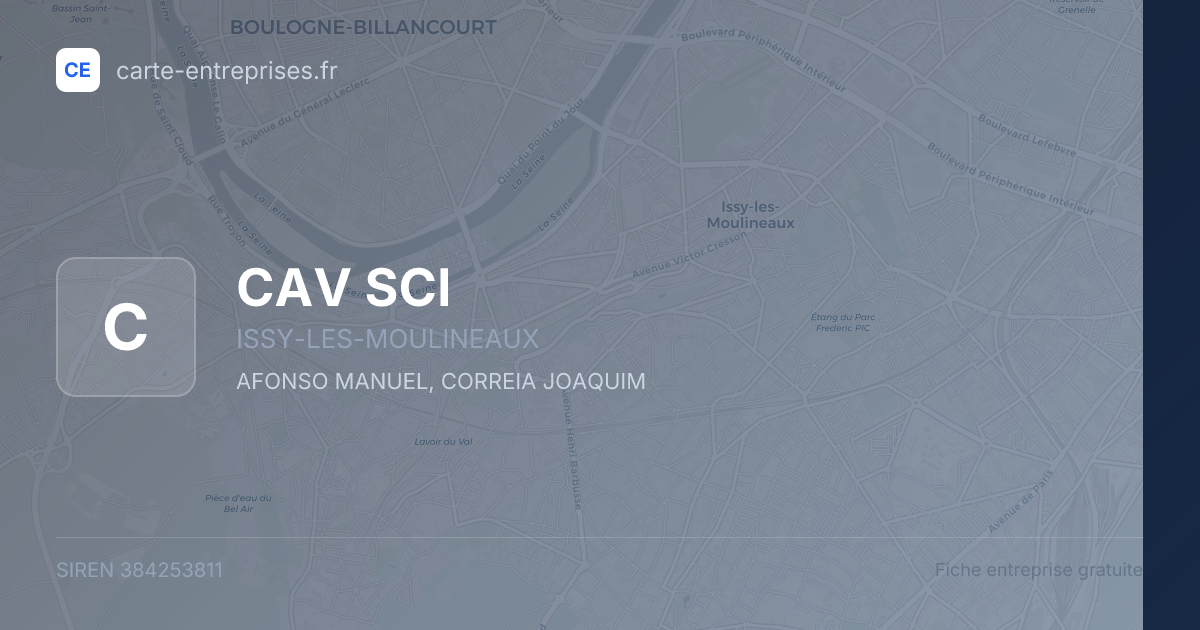 CAV SCI — 384253811 — fiche entreprise