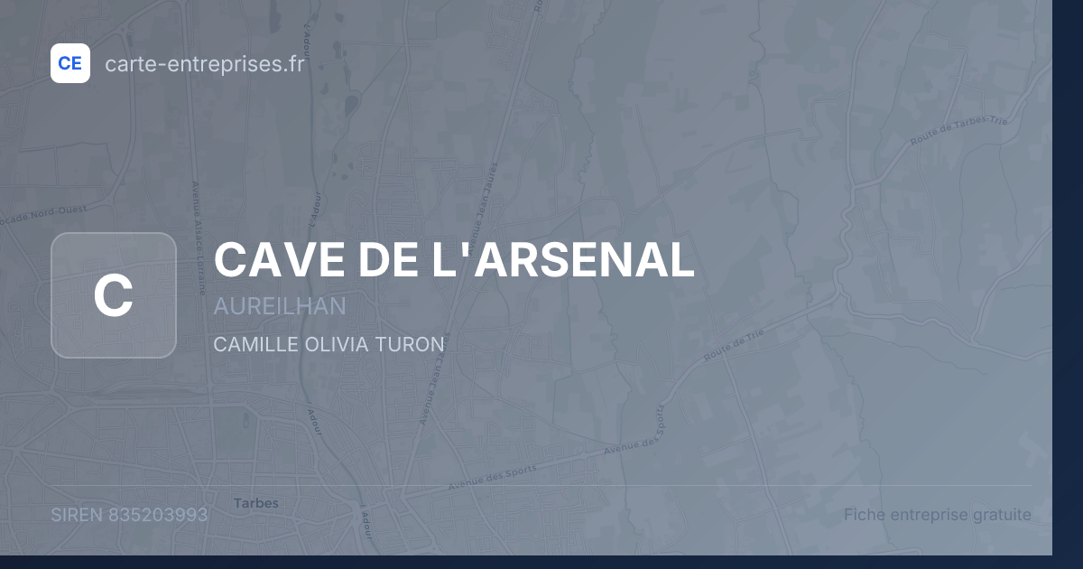 CAVE DE L'ARSENAL — 835203993 — fiche entreprise